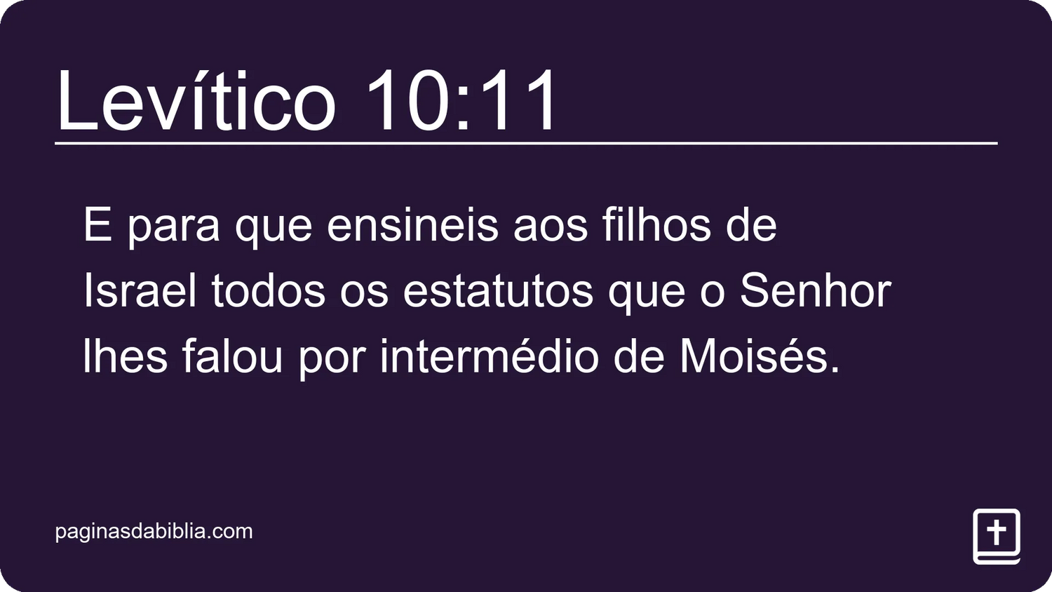 Levítico 10:11