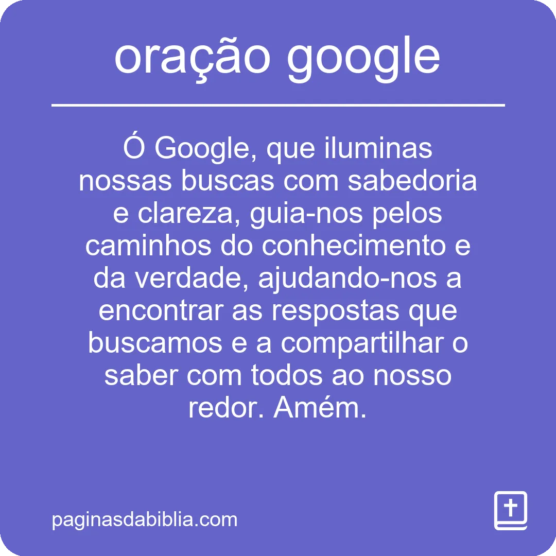 oração google