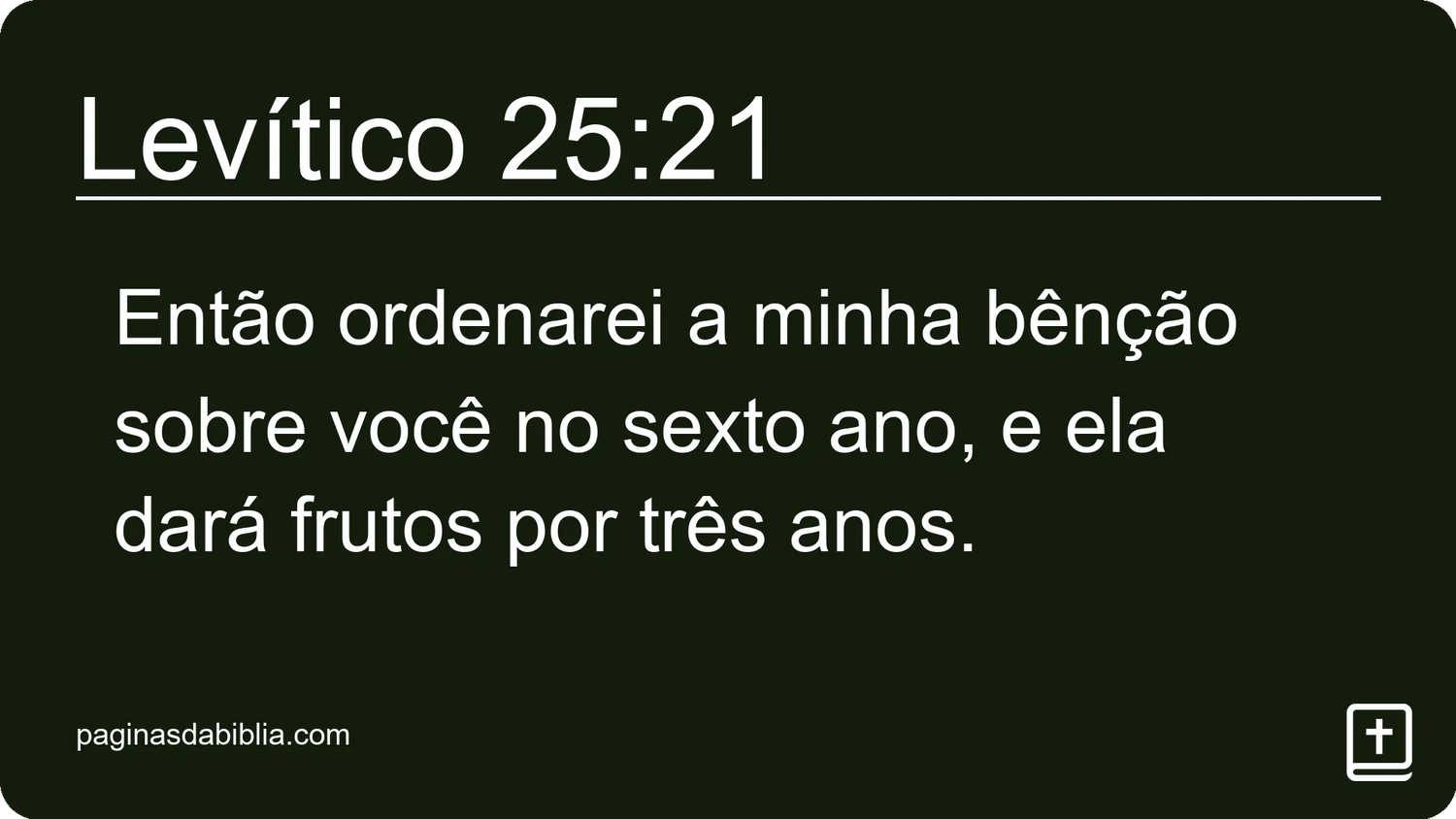 Levítico 25:21