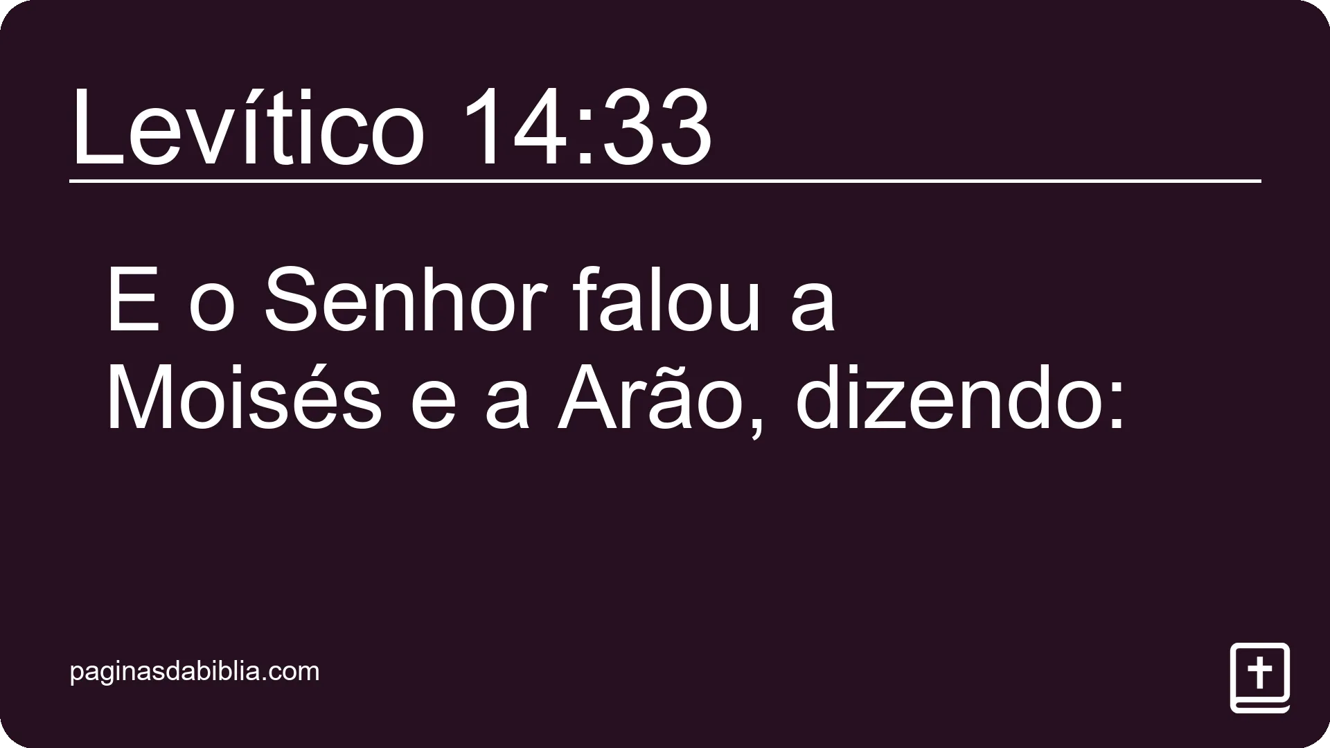 Levítico 14:33