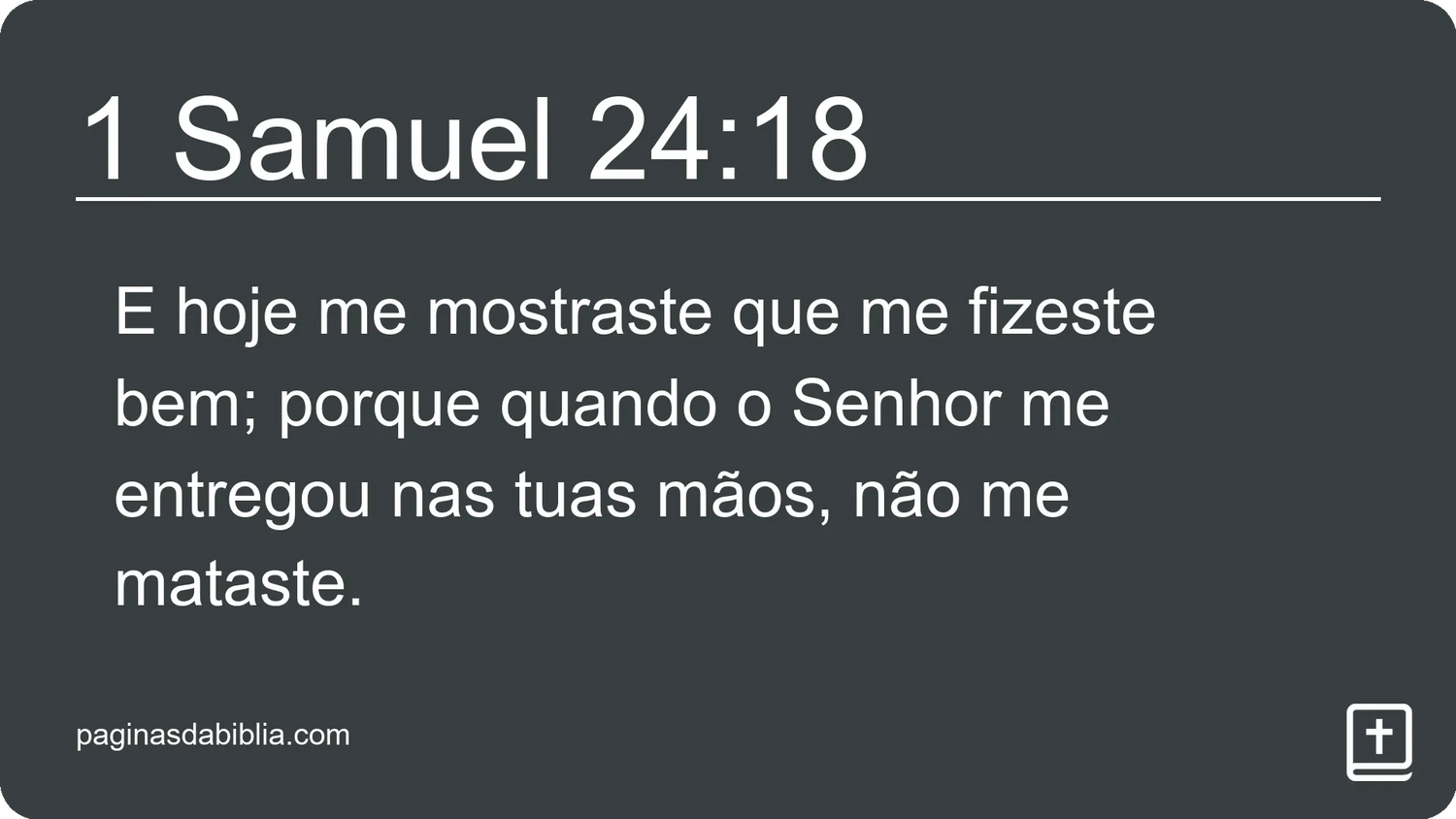 1 Samuel 24:18