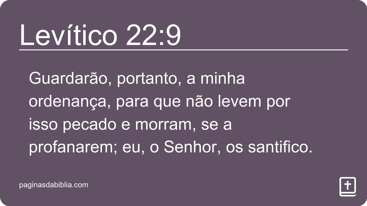 Levítico 22:9