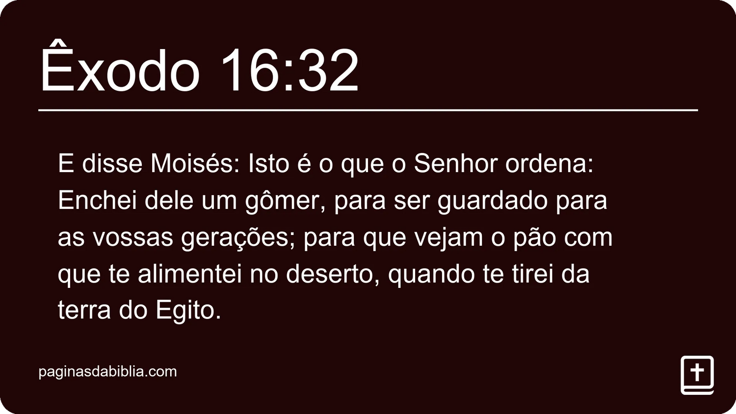 Êxodo 16:32