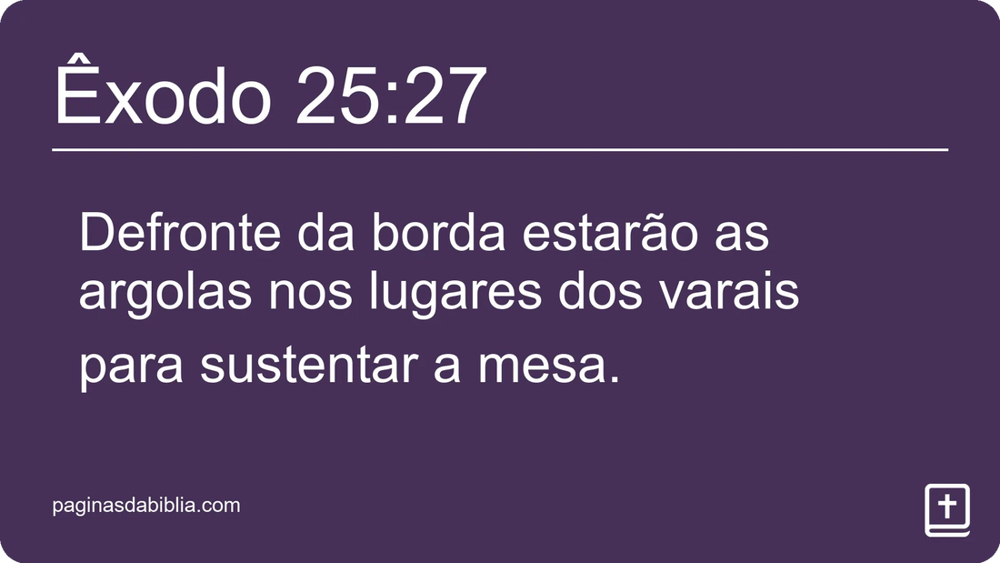 Êxodo 25:27