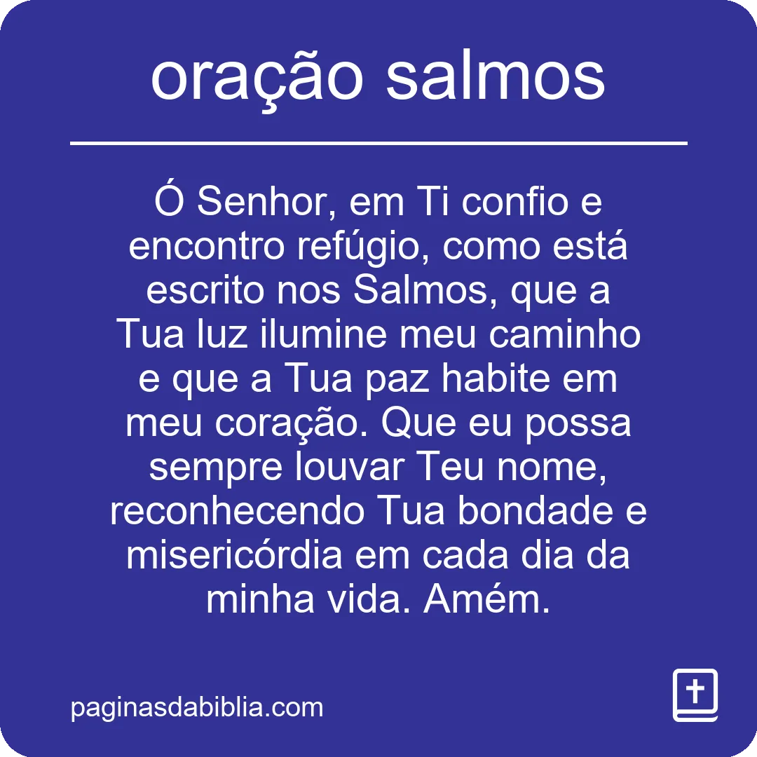 oração salmos