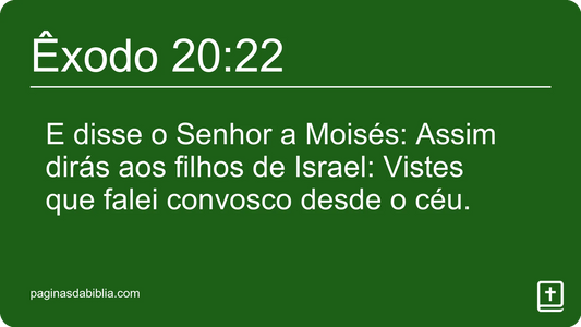 Êxodo 20:22