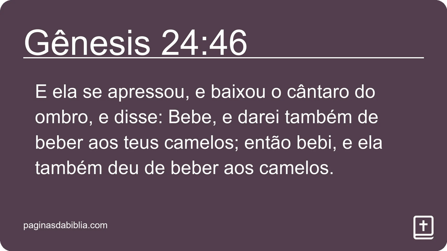 Gênesis 24:46