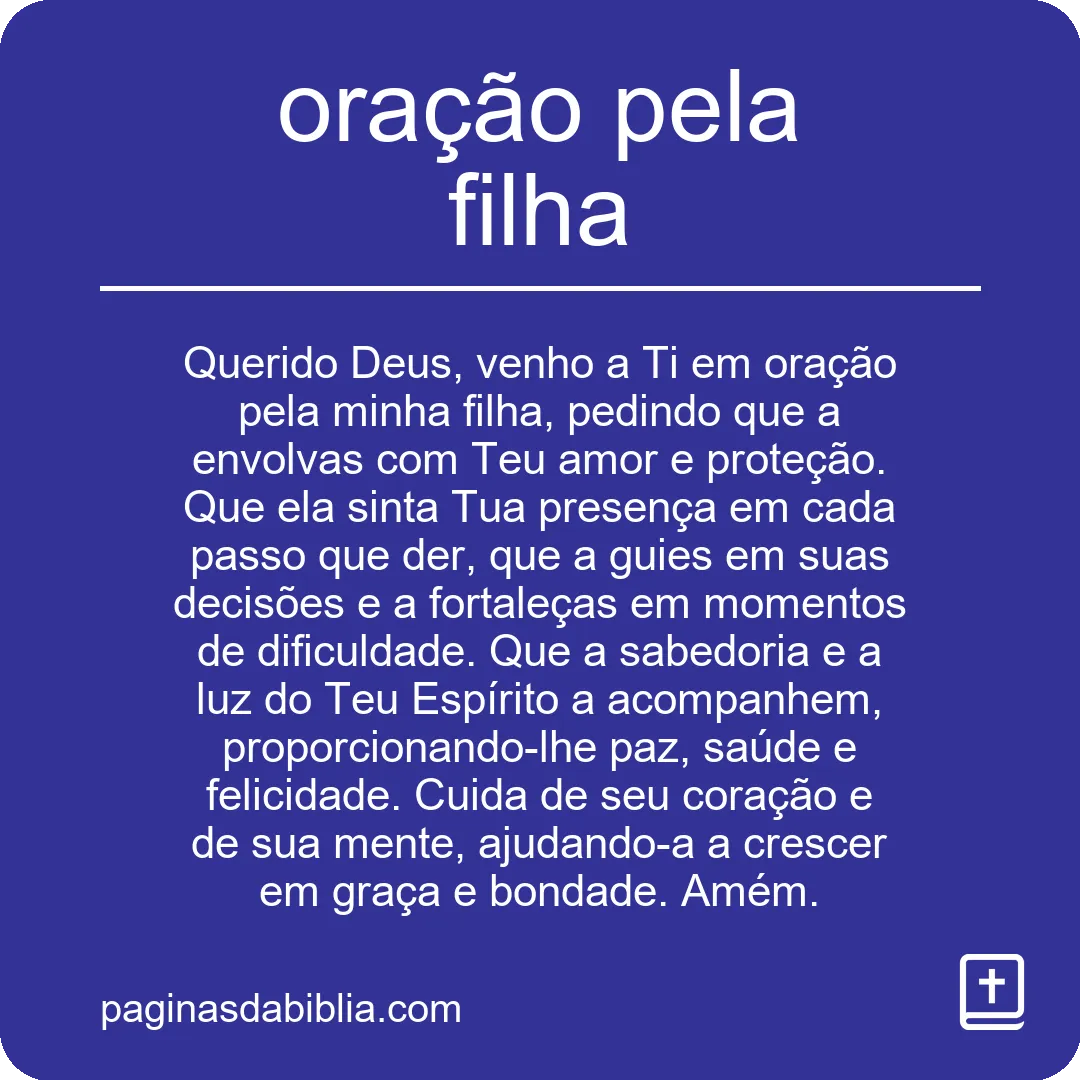 oração pela filha