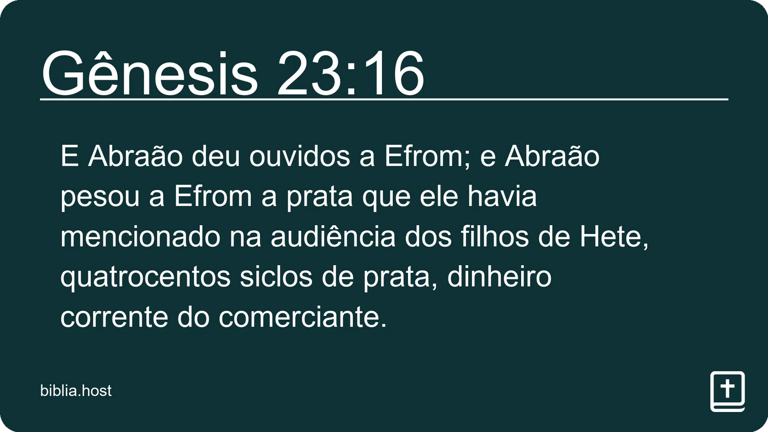 Gênesis 23:16