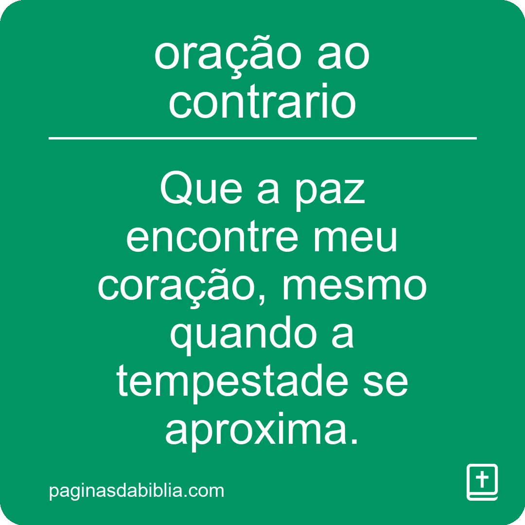 oração ao contrario