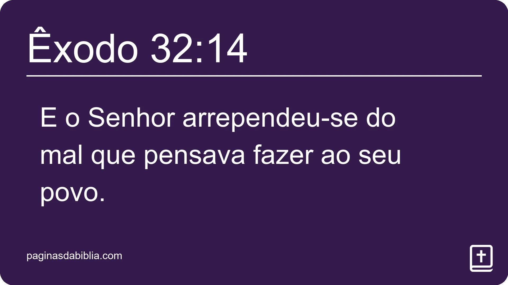 Êxodo 32:14