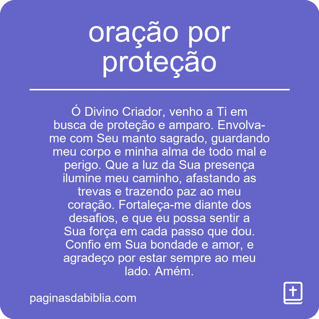 oração por proteção