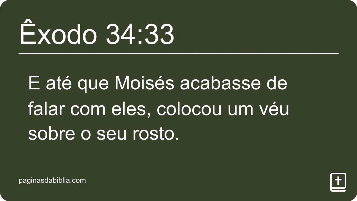 Êxodo 34:33