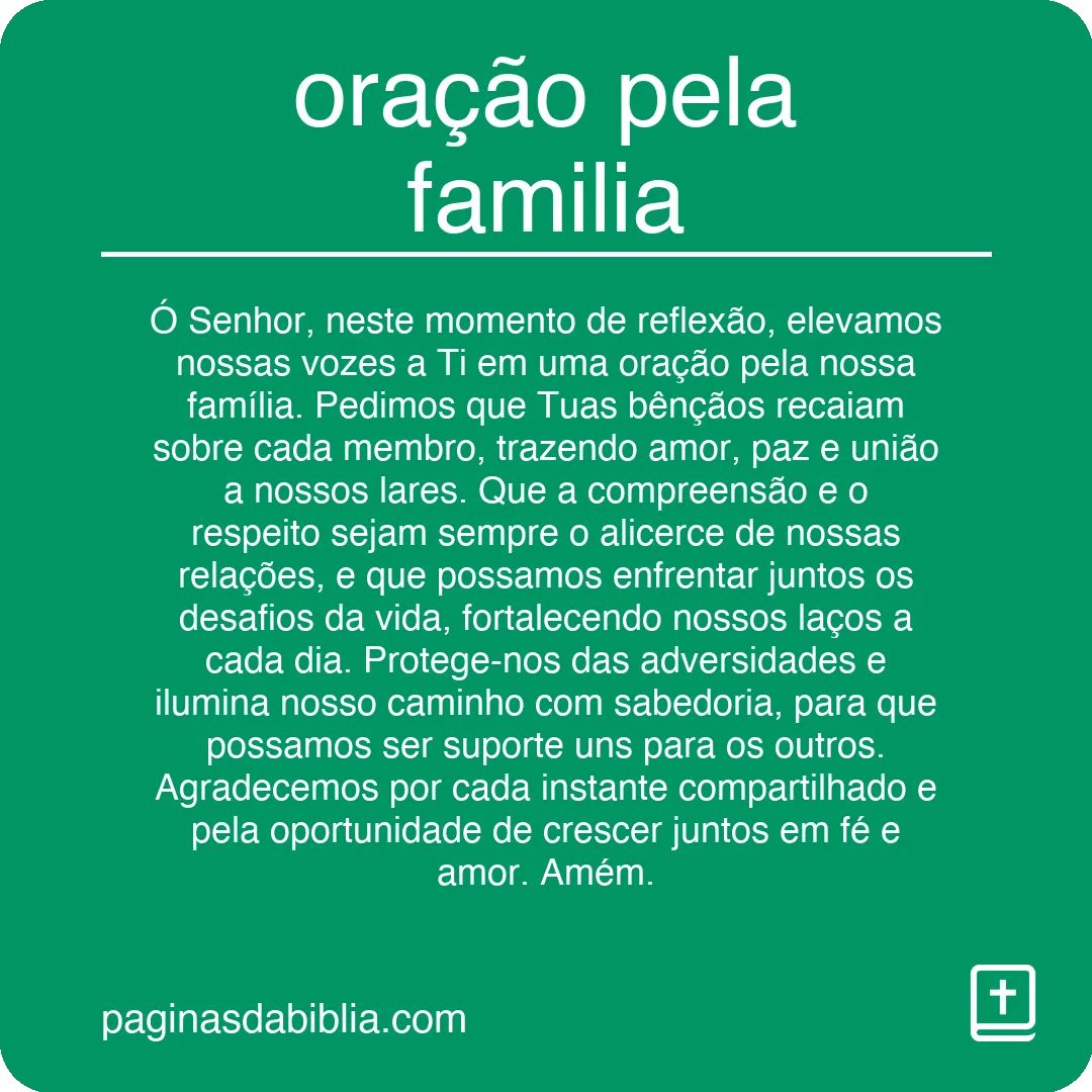 oração pela familia