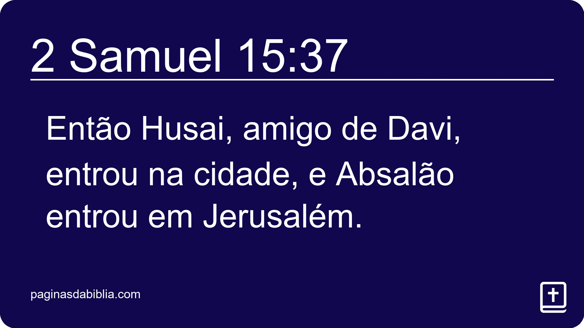 2 Samuel 15:37