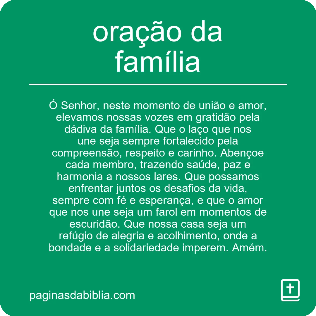 oração da família