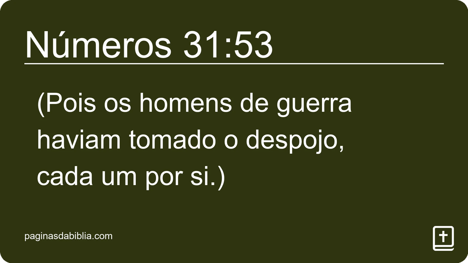 Números 31:53