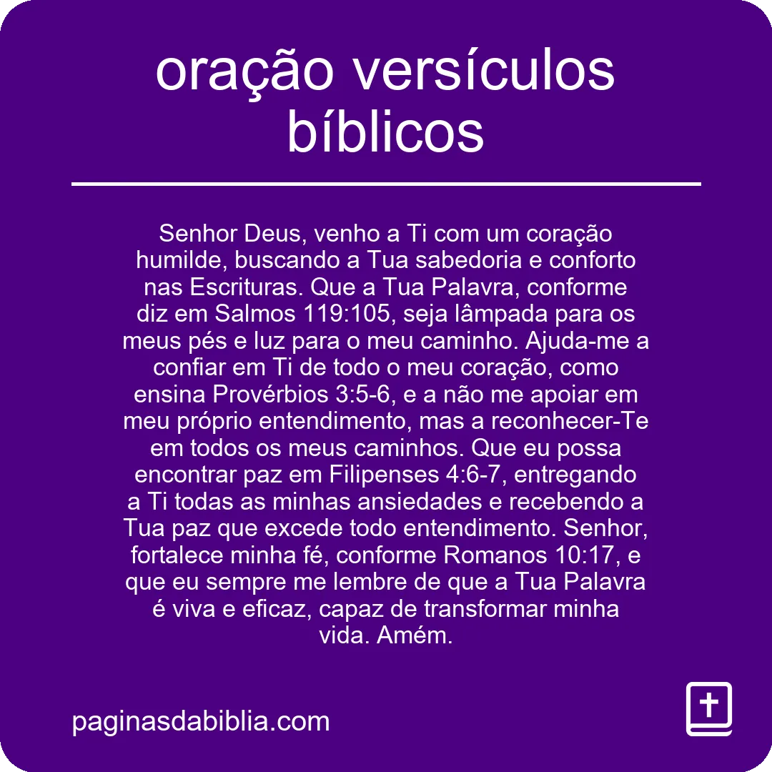 oração versículos bíblicos