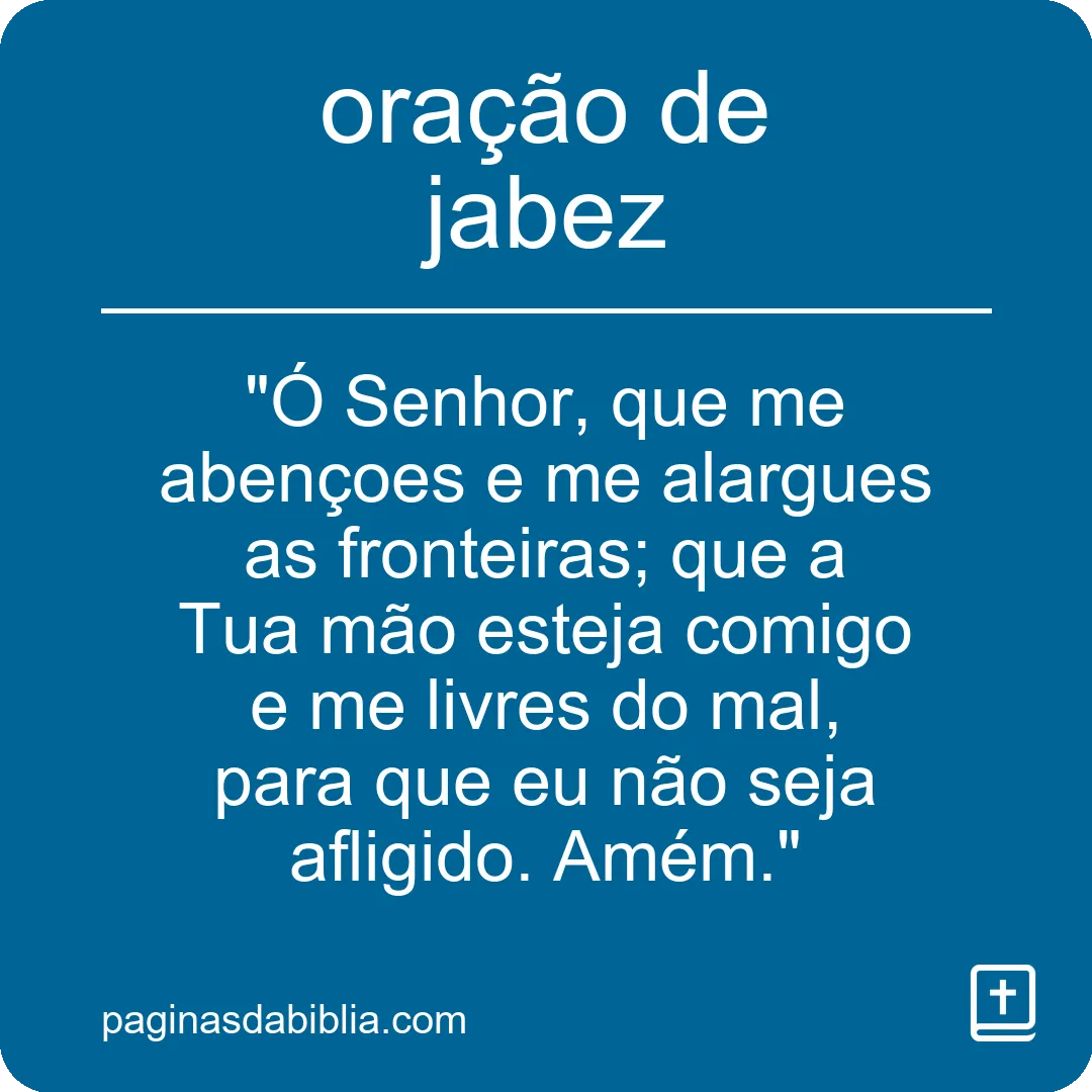 oração de jabez