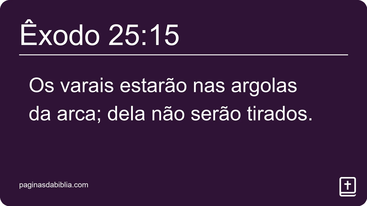 Êxodo 25:15