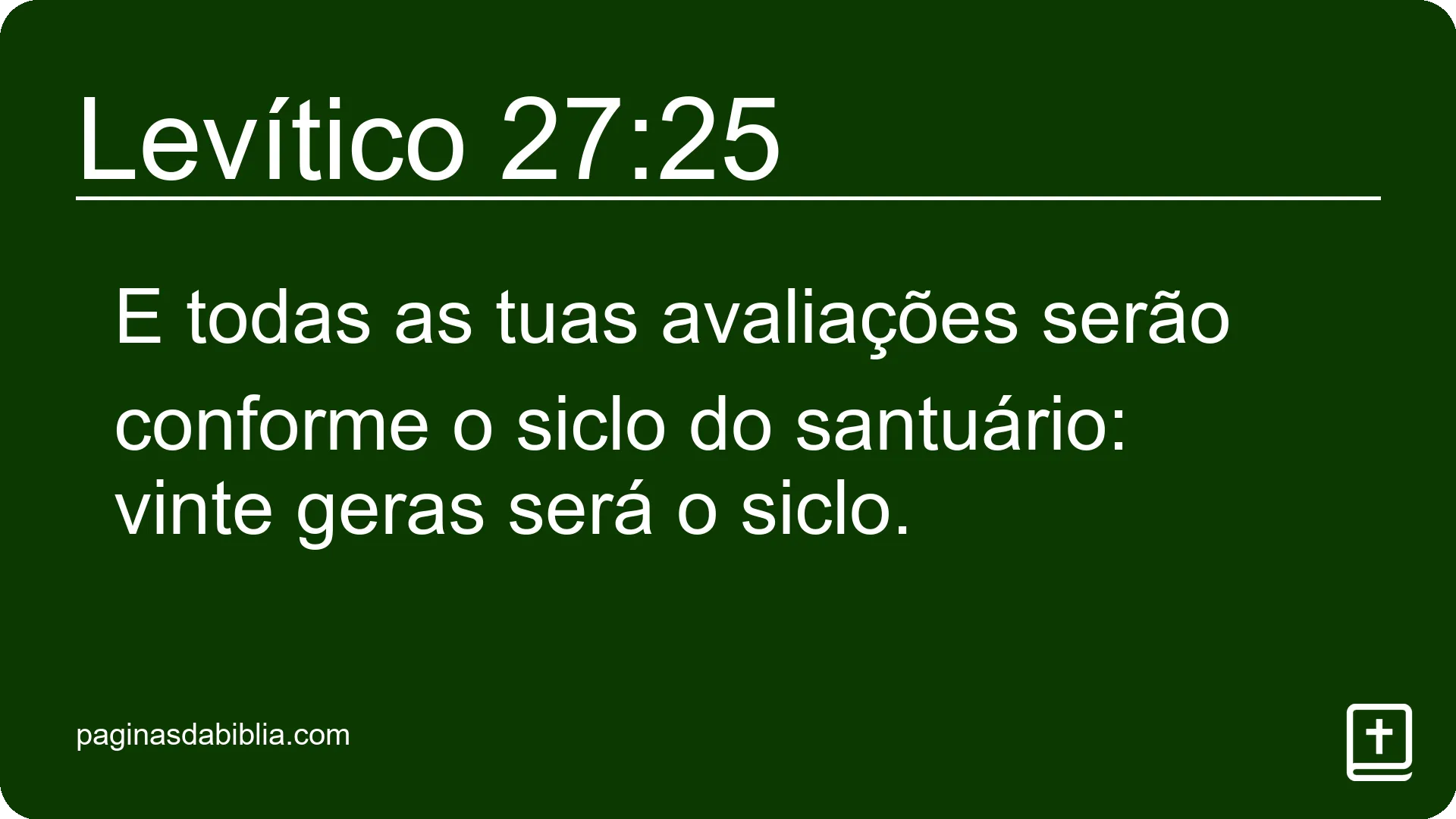 Levítico 27:25