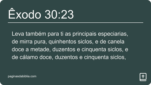 Êxodo 30:23