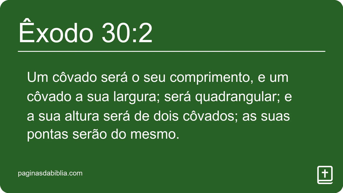 Êxodo 30:2