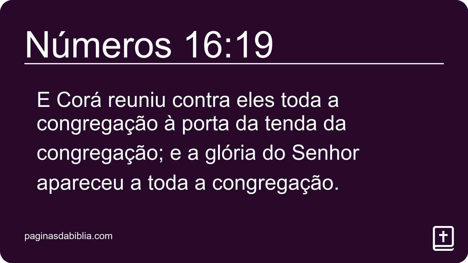 Números 16:19