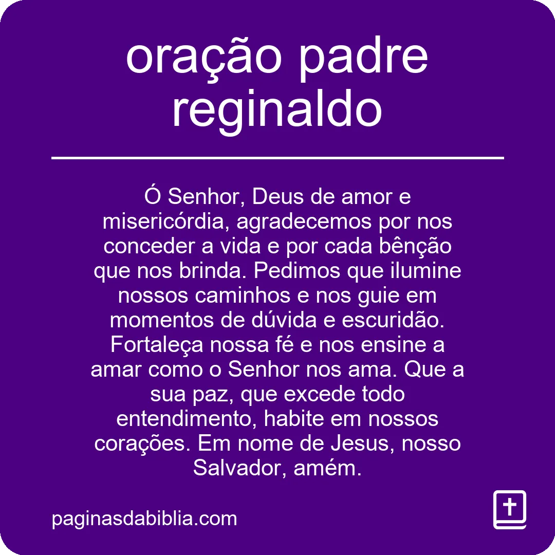 oração padre reginaldo