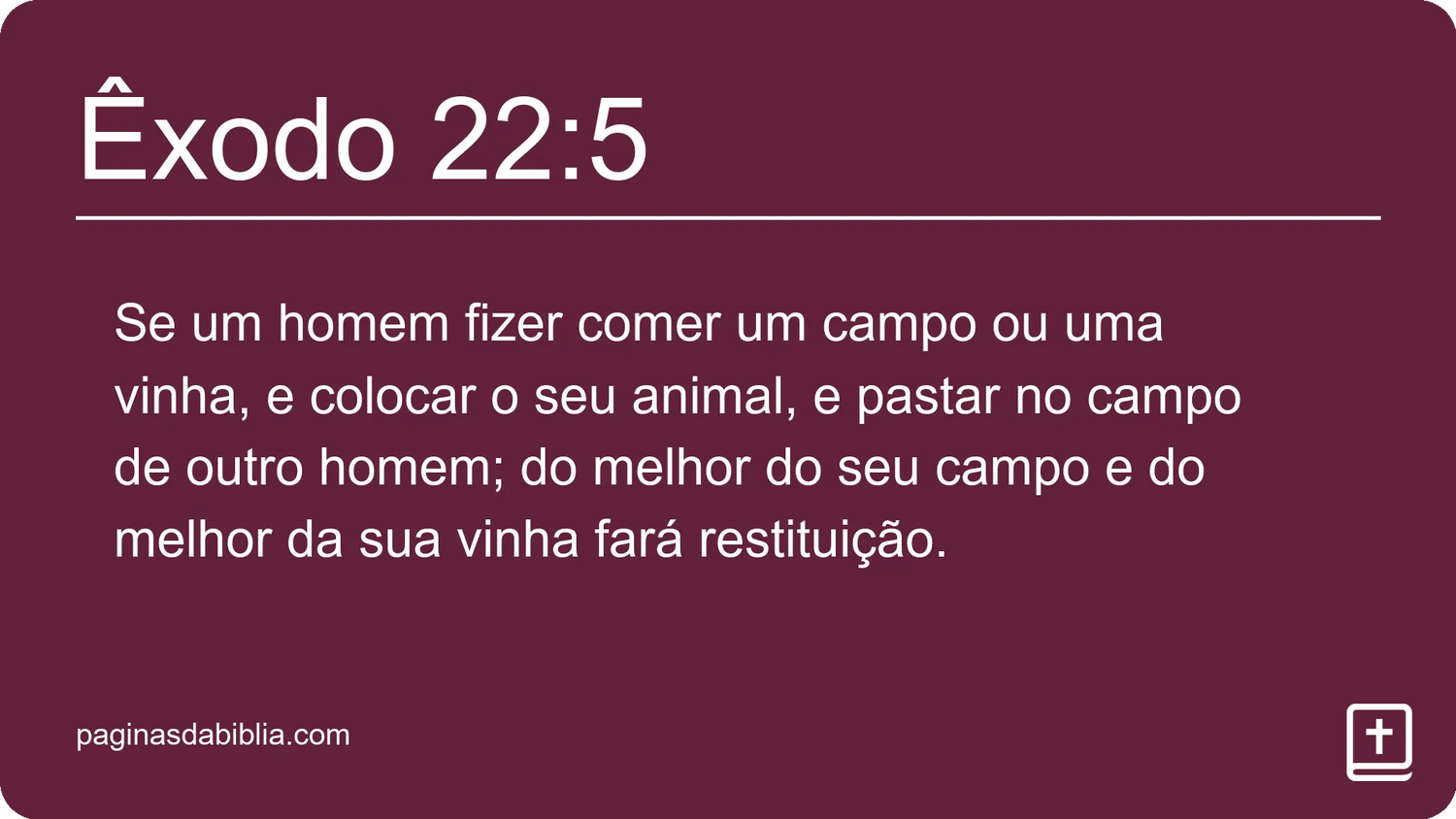 Êxodo 22:5