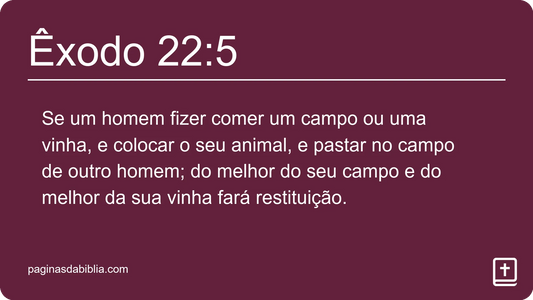 Êxodo 22:5