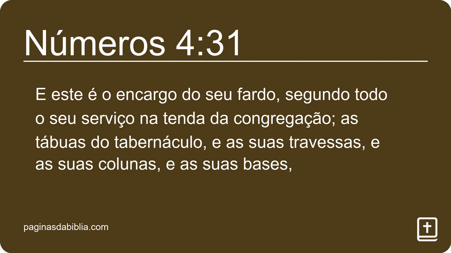 Números 4:31