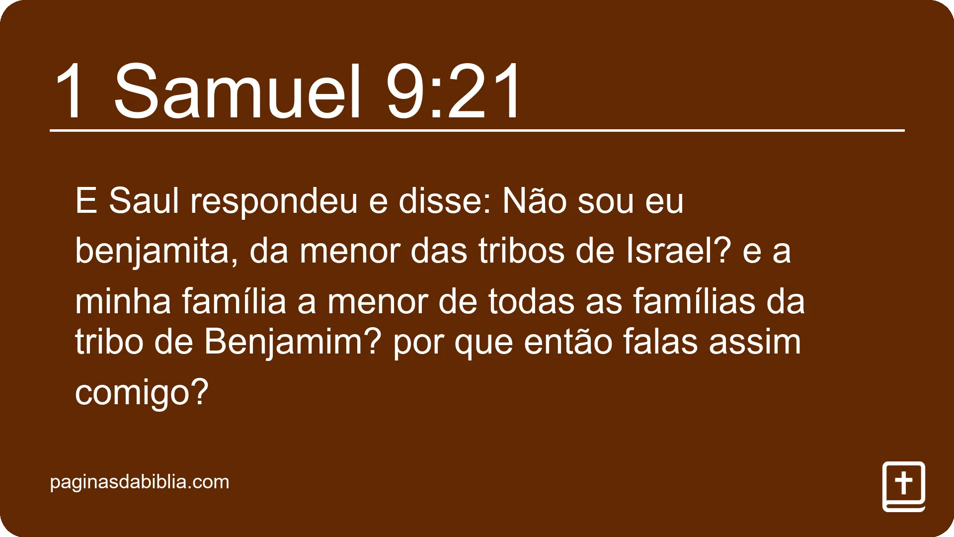 1 Samuel 9:21