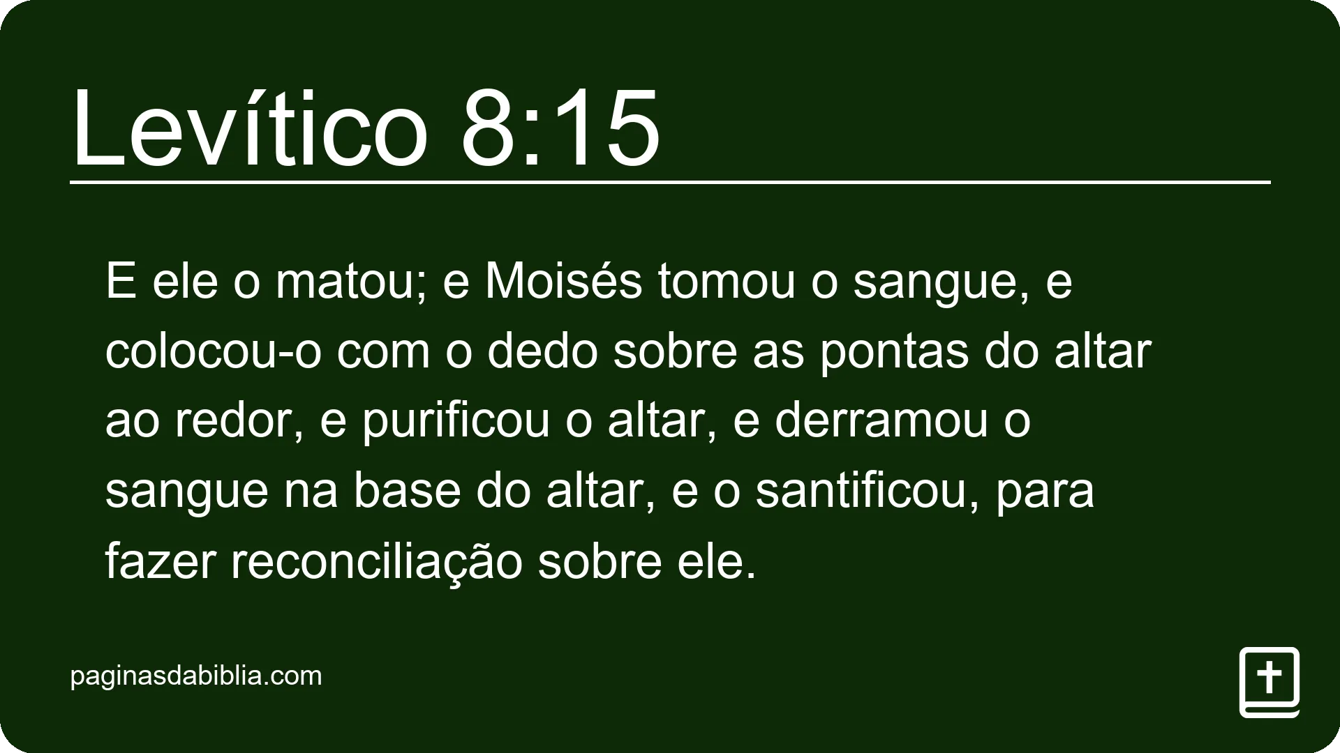 Levítico 8:15