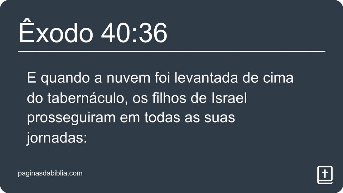 Êxodo 40:36