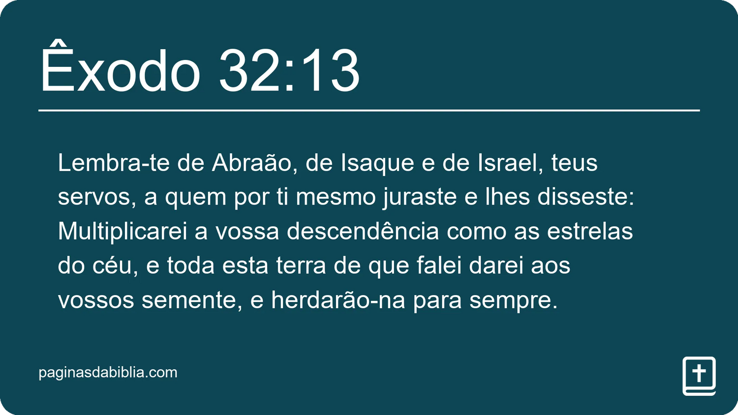 Êxodo 32:13