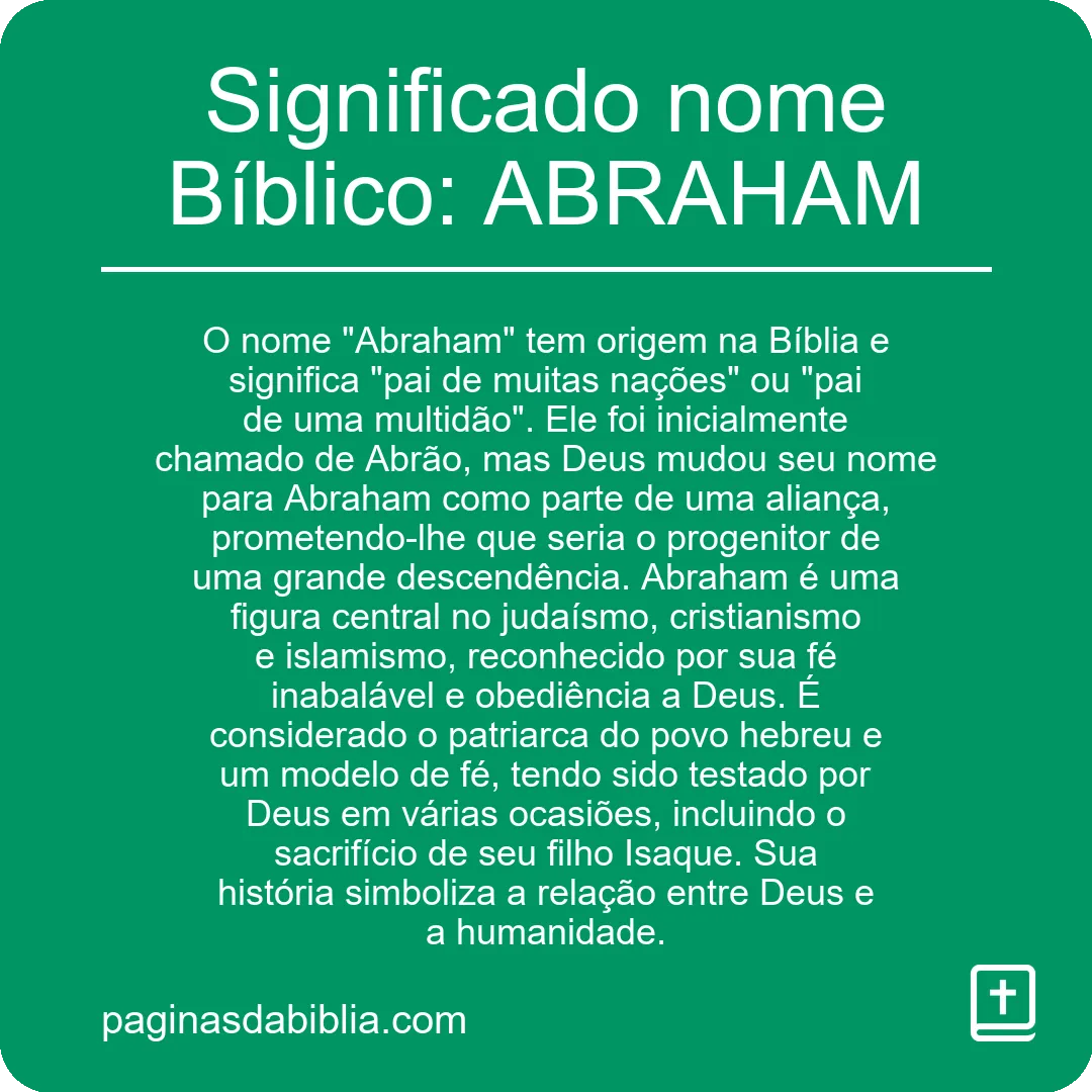 Significado nome Bíblico: ABRAHAM