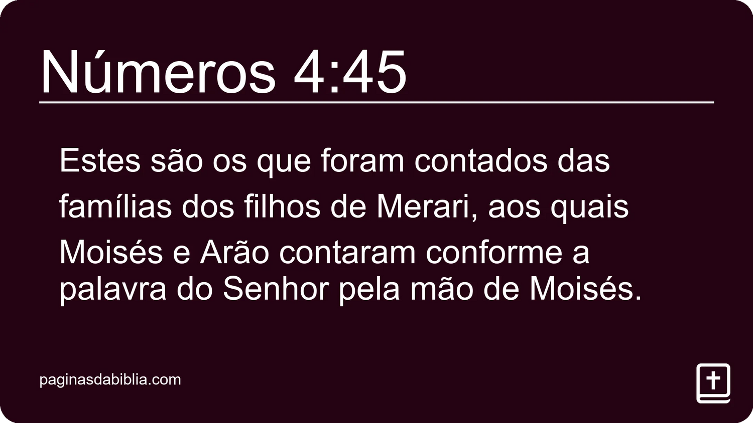 Números 4:45