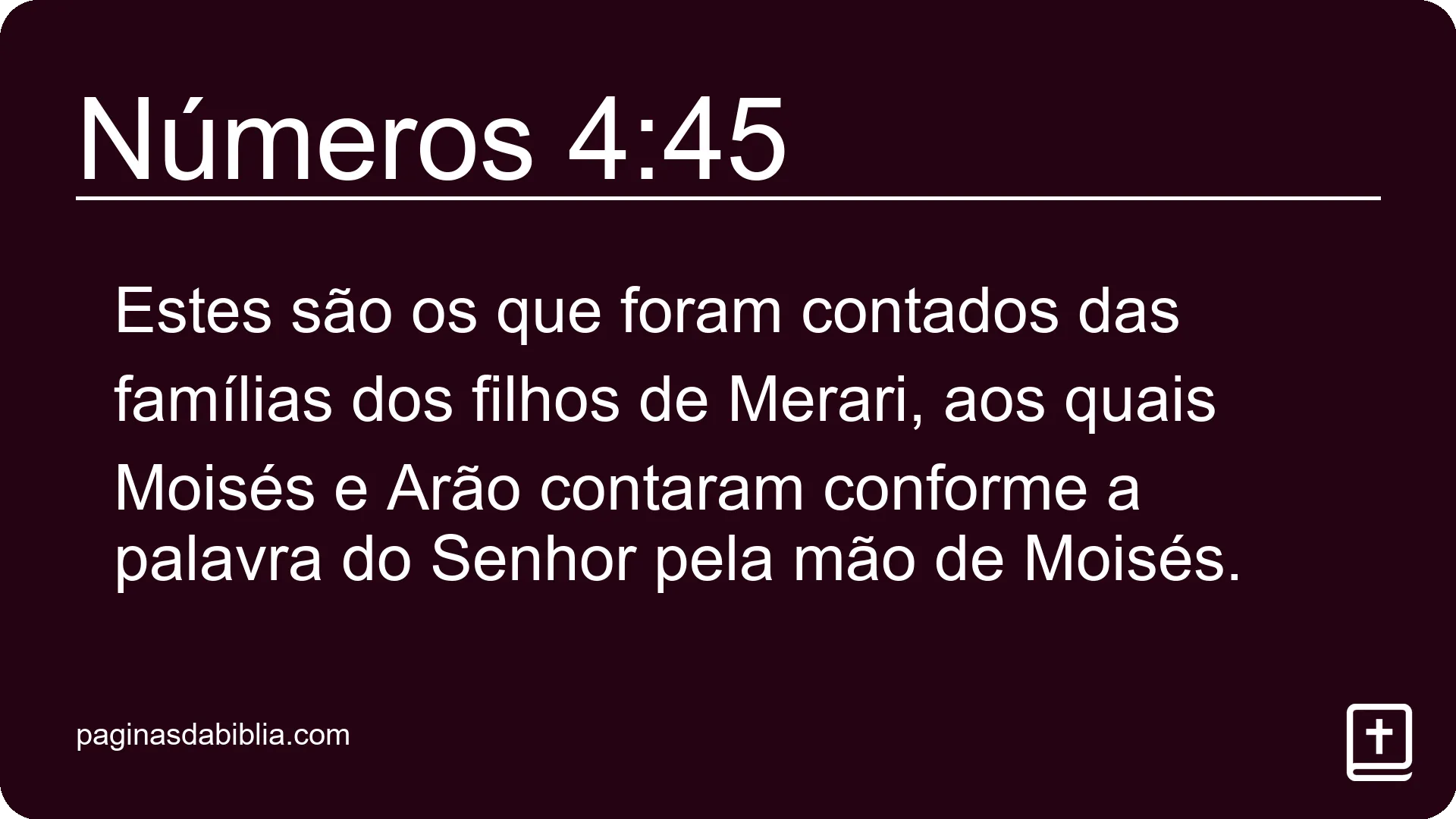 Números 4:45