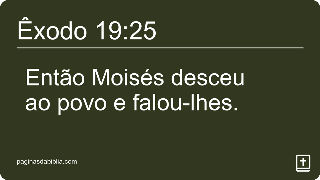 Êxodo 19:25