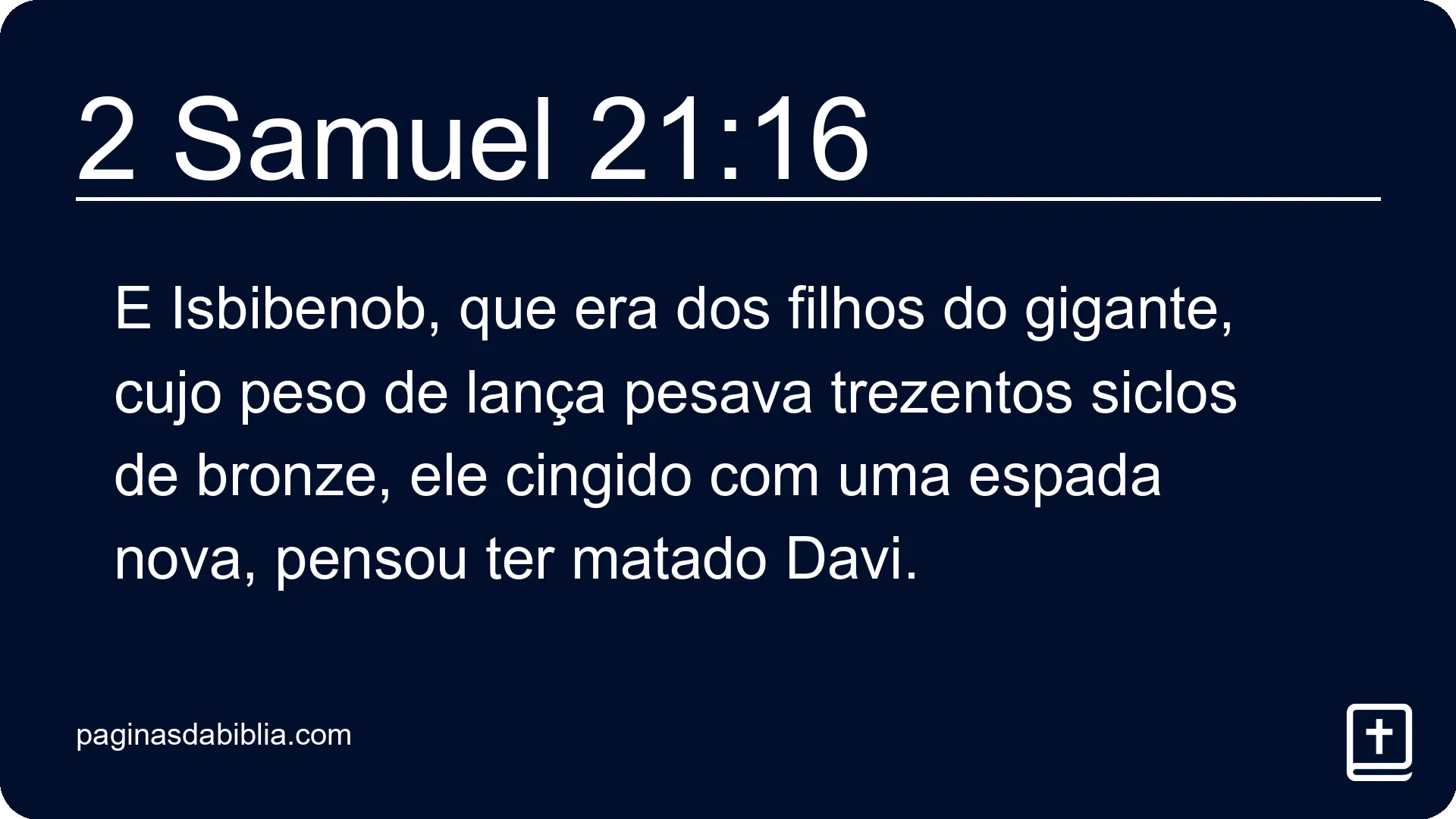 2 Samuel 21:16