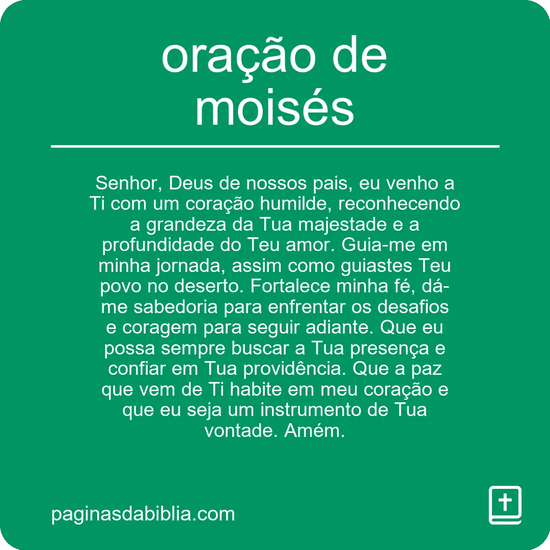 oração de moisés