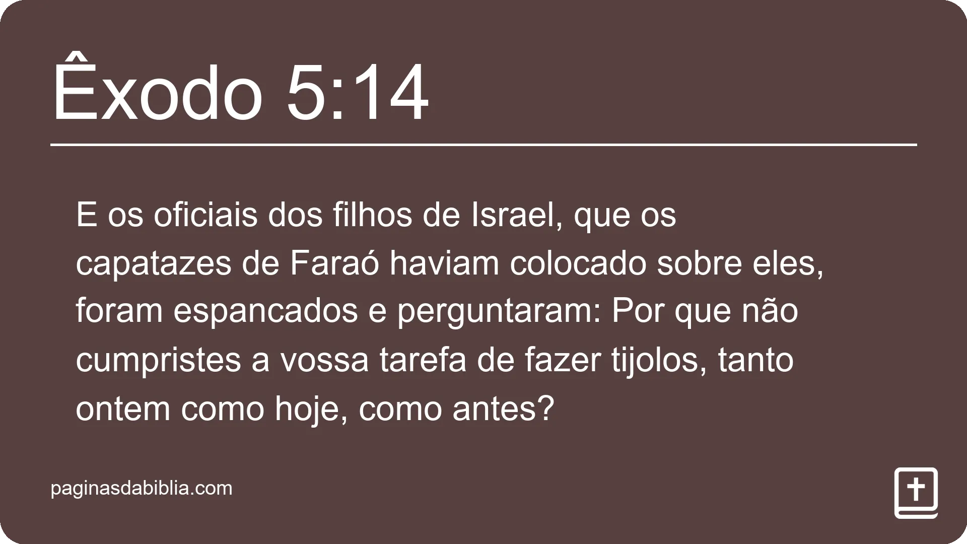 Êxodo 5:14