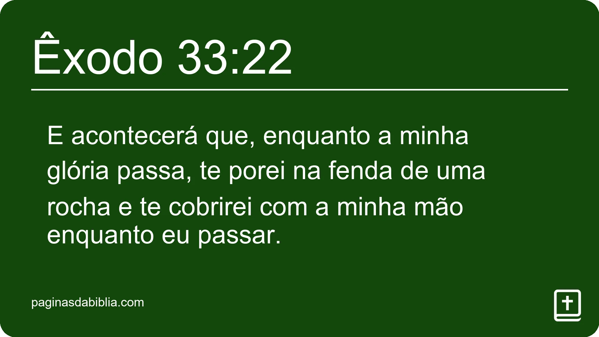 Êxodo 33:22