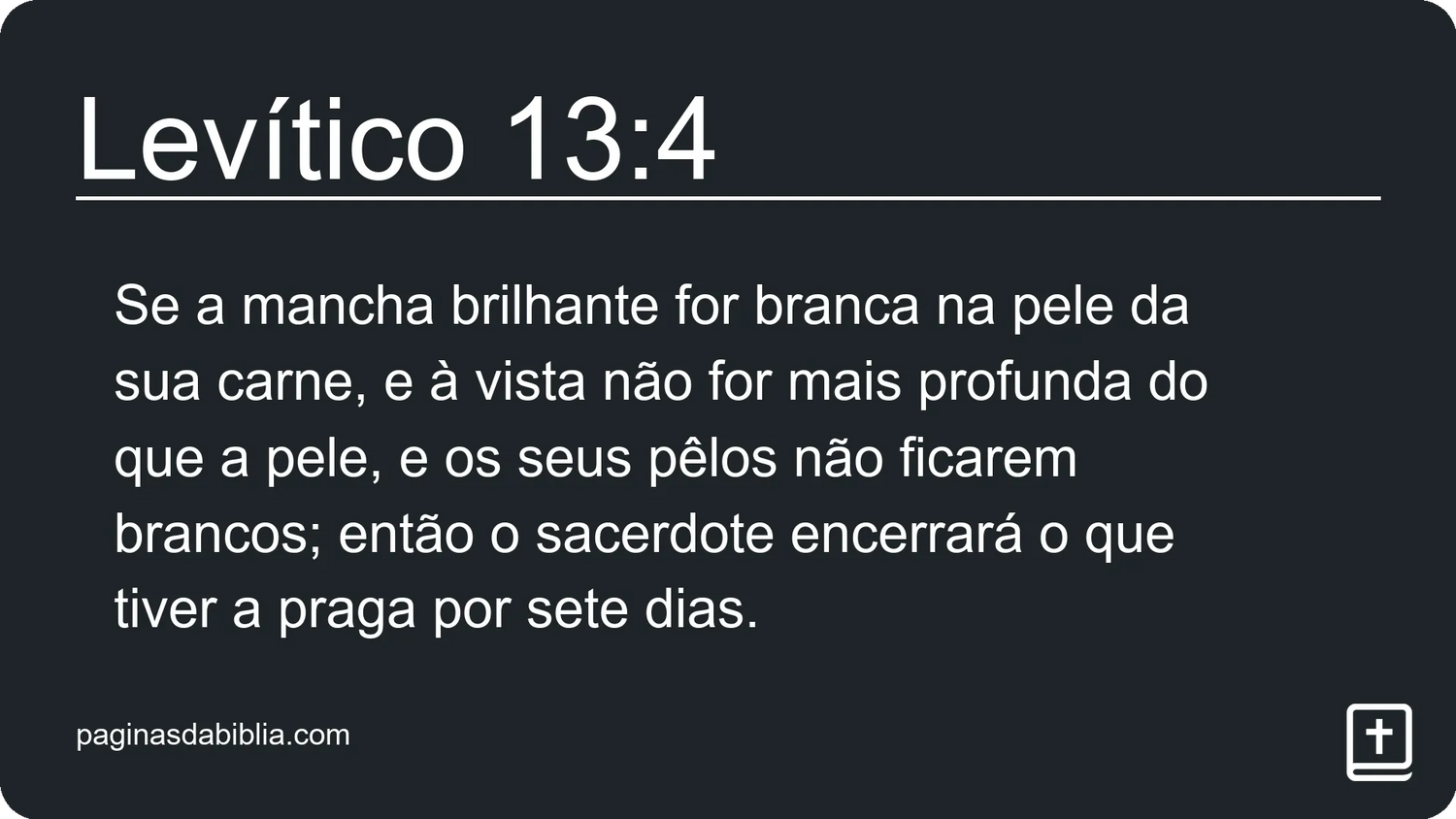 Levítico 13:4