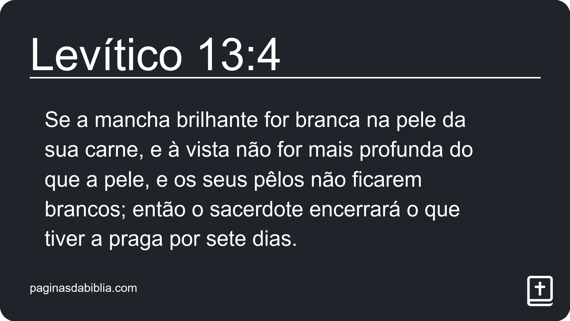 Levítico 13:4