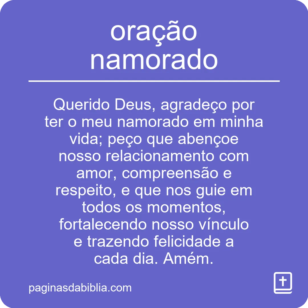 oração namorado