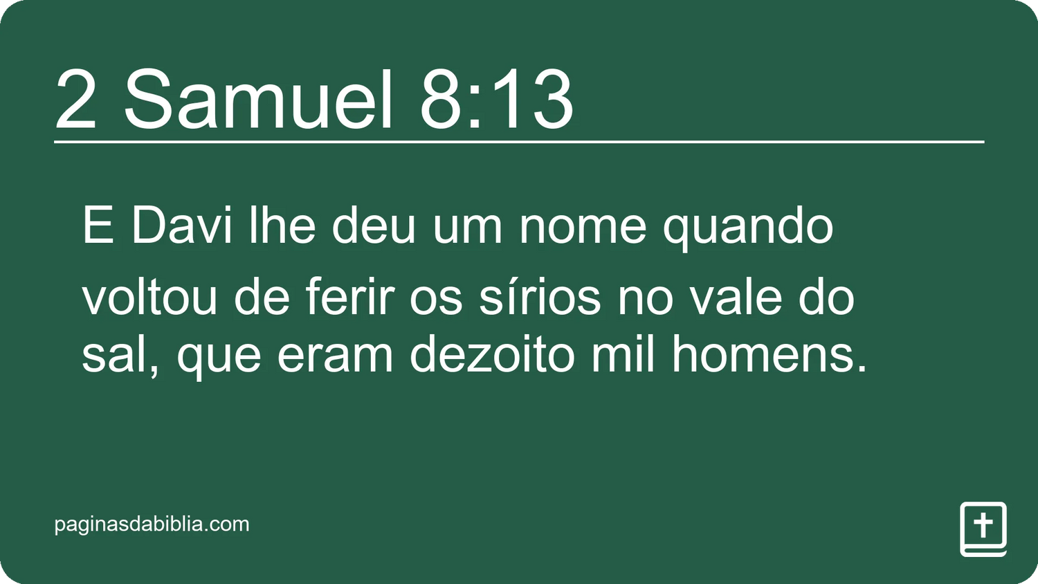 2 Samuel 8:13