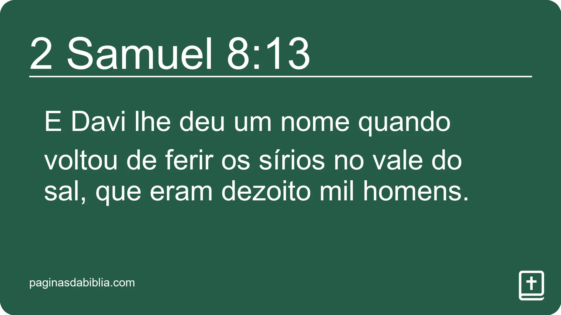 2 Samuel 8:13