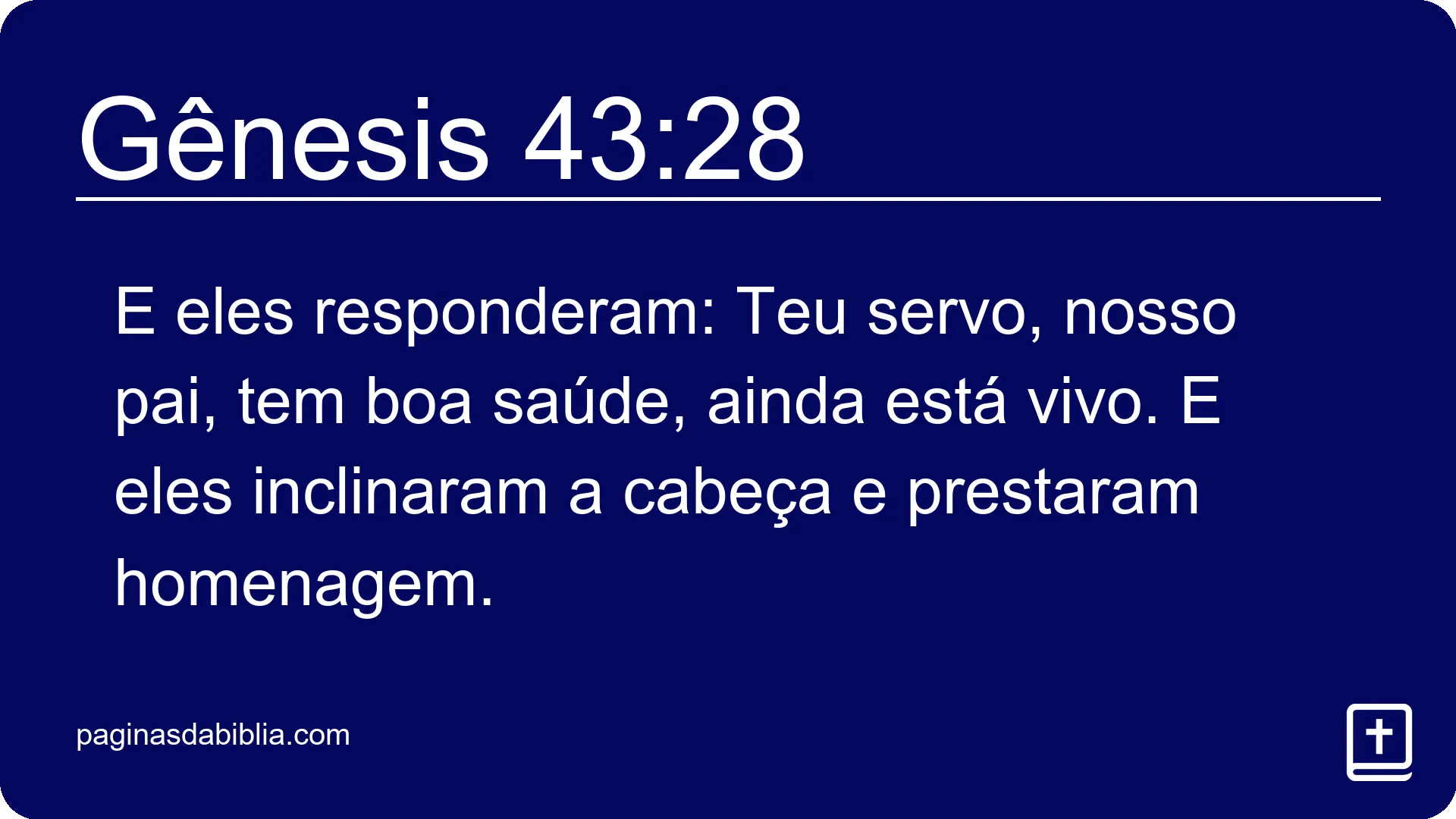 Gênesis 43:28